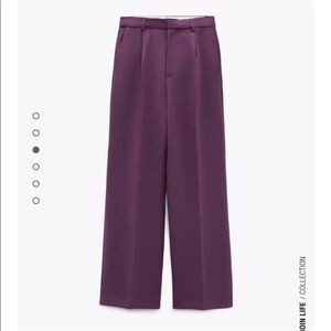 Zara Purple Full-Length Menswear Style Trousers Women’s Size Large